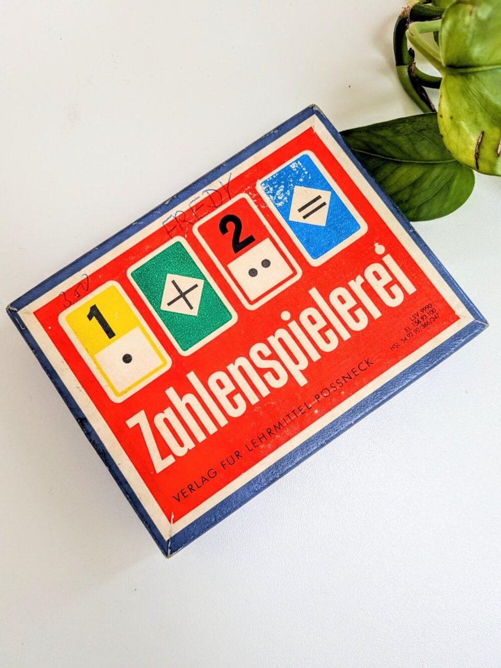 Vintage Zahlenspielerei Math Card Game Original Box Instructions